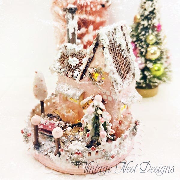 Putz Glitter Holiday House No.6 Handmade Miniature image 3