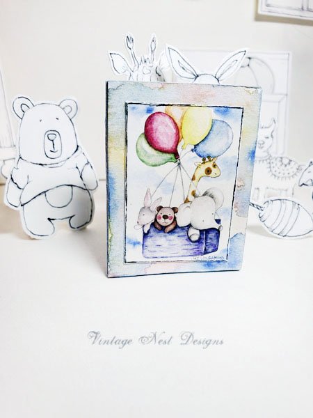 Animals & Balloons No.1:1 Handmade Dollhouse Miniature image 2