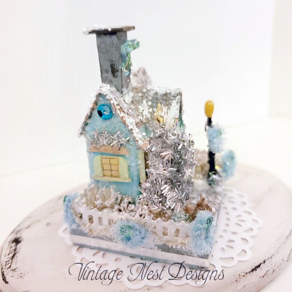 Putz Glitter Holiday House No.30 Handmade Miniature image 2