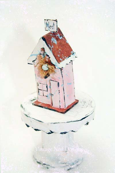 Bird Nest House No.2 Dollhouse Miniature Handmade image 0