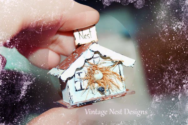 Bird Nest House No.9 Dollhouse Miniature Handmade image 1