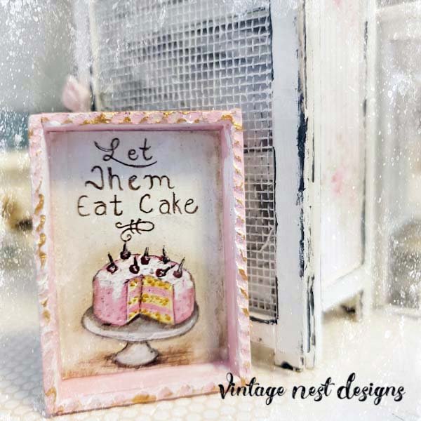 Let Them Eat Cake No.2:2 Dollhouse Miniature Handmade image 6