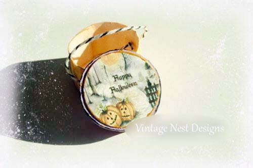 Pumpkins in the Woods Box No.1 Dollhouse Miniature Handmade image 3