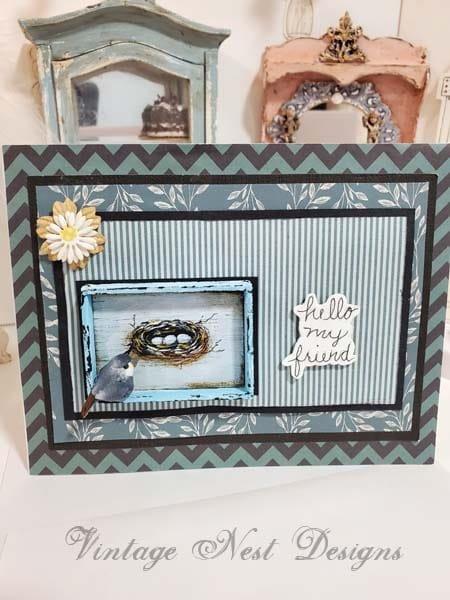 Bird Nest No.26 Greeting Blank Inside Handmade One of a Kind image 5