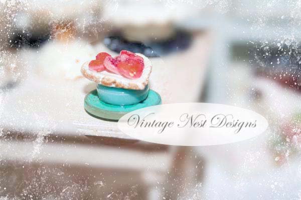 Valentine Heart Cookies No.2 Dollhouse Miniature Handmade image 0