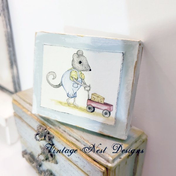 Nursery Mouse No.1:2 Dollhouse Miniature Handmade image 8