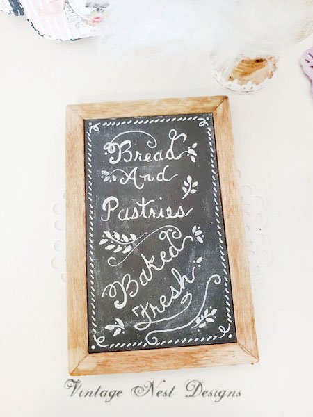 Bakery Sign No.19 Dollhouse Miniature Handmade Wooden Framed Art image 6