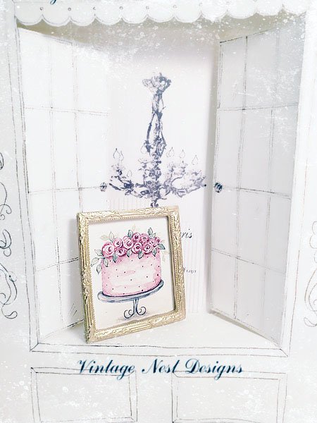Cake No.7:7 Dollhouse Miniature Handmade image 2