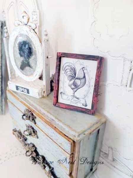 Roosters No.1:2 Dollhouse Miniature Handmade image 5