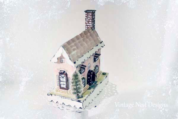 Putz Pink House No.7 Handmade Miniature image 4