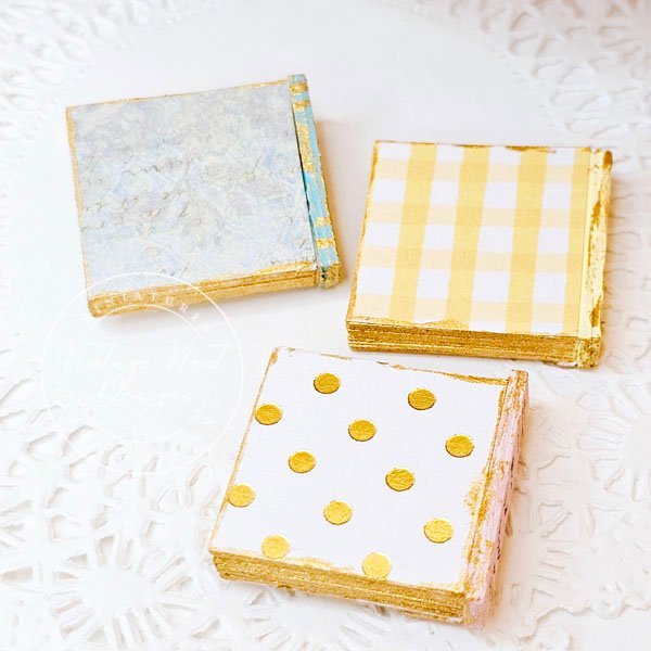 Shabby Book Set No.44 Dollhouse Miniatures Handmade image 6