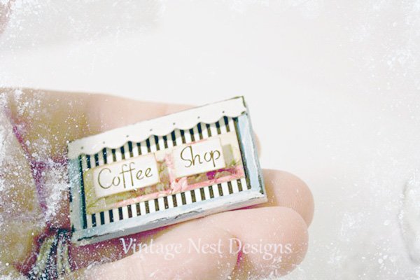 Coffee Sign No.1 Dollhouse Miniature Handmade image 2