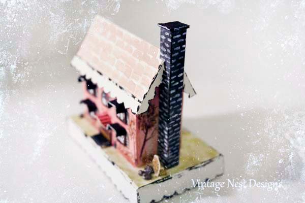 Putz Pink House No.8 Handmade Miniature image 5