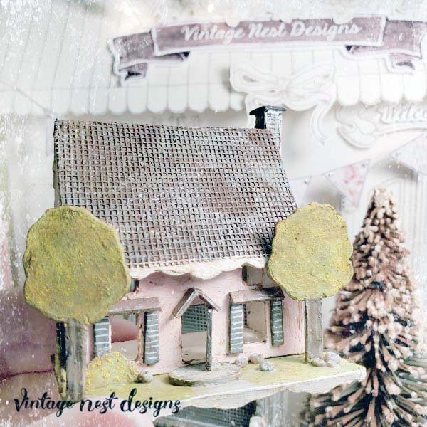 Shabby Pink Dollhouse No.3 Handmade Miniature image 5