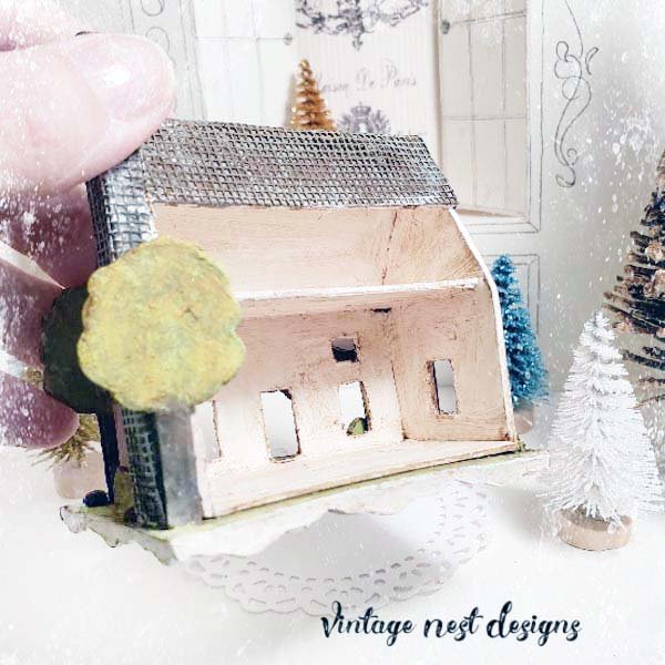 Shabby Pink Dollhouse No.3 Handmade Miniature image 2