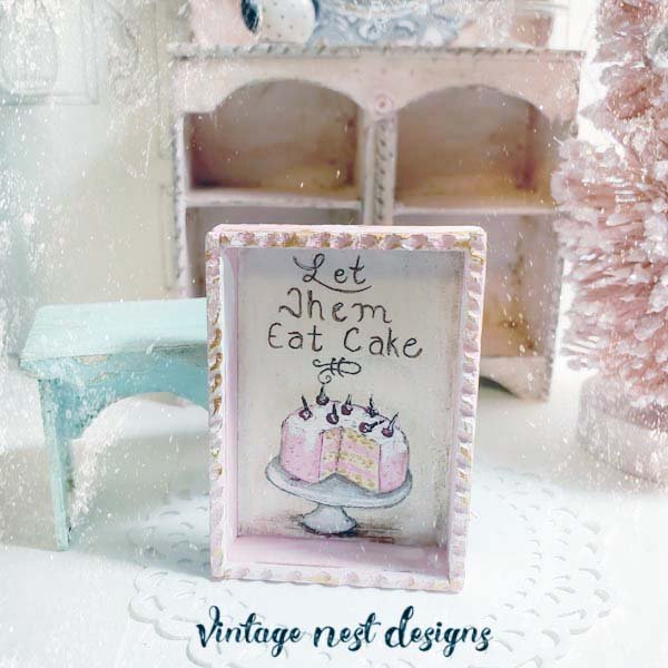 Let Them Eat Cake No.2:2 Dollhouse Miniature Handmade image 0