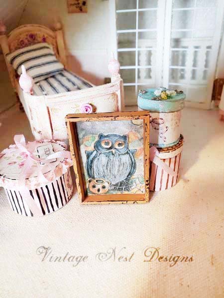 Halloween Owl No.4:3 Dollhouse Miniature Handmade image 3