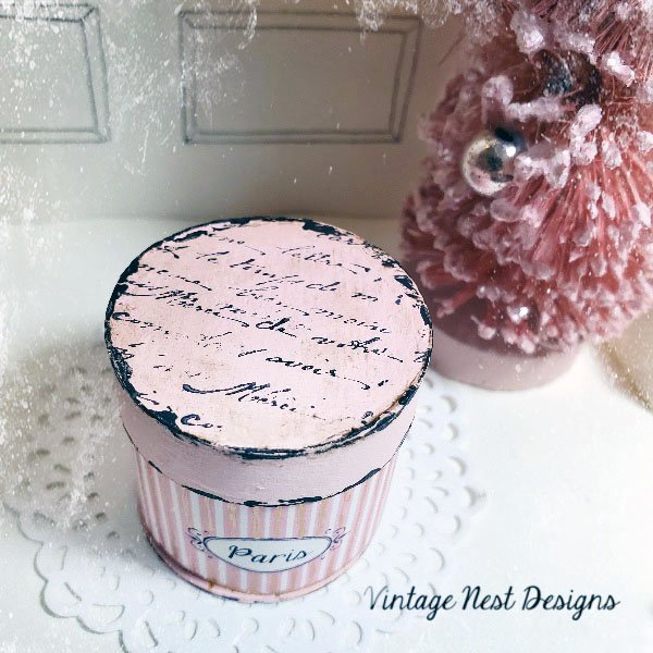 Hat Band Box No.82 Dollhouse Miniature Handmade image 8