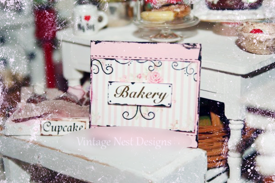 Bakery Sign No.21 Dollhouse Miniature Handmade image 2