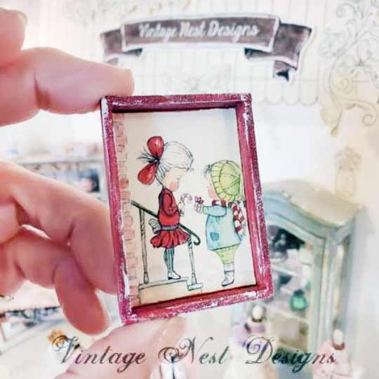 Love to You Christmas Children No.1:3 Dollhouse Miniature Handmade image 5