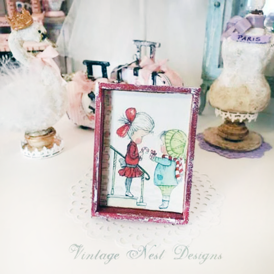 Love to You Christmas Children No.1:3 Dollhouse Miniature Handmade image 2
