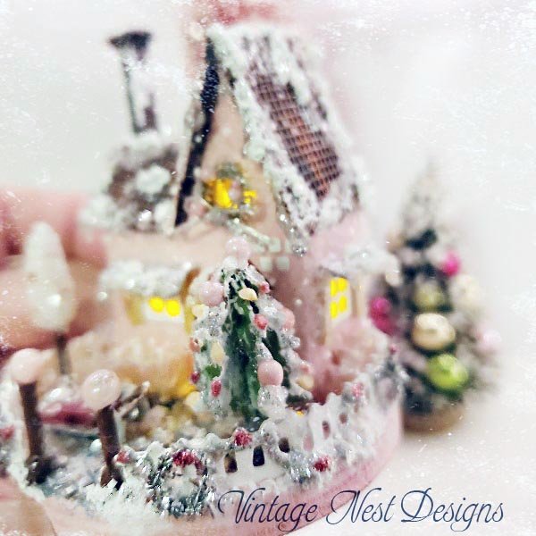 Putz Glitter Holiday House No.6 Handmade Miniature image 2