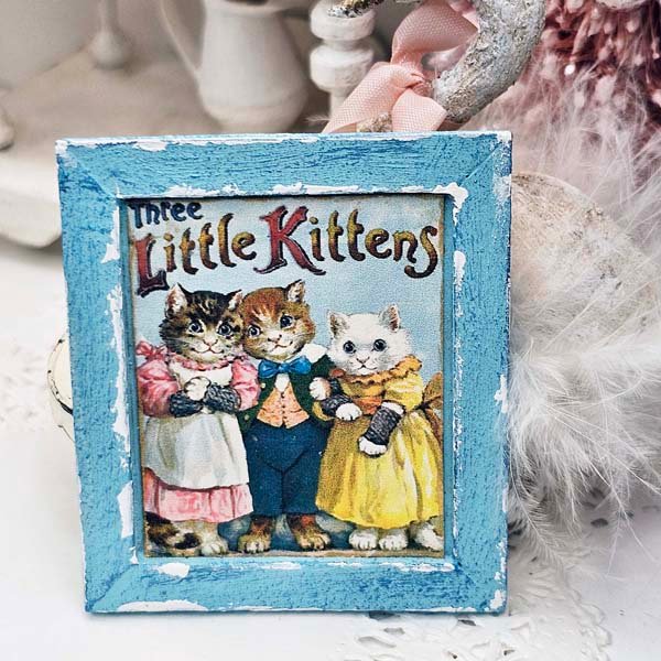 Three Little Kittens No.1:5 Dollhouse Miniature Handmade image 0