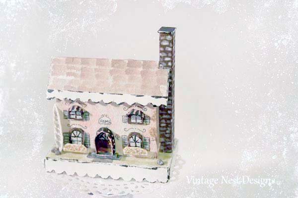 Putz Pink House No.7 Handmade Miniature image 3