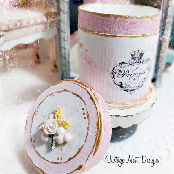 Hat Band Box No.91 Dollhouse Miniature Handmade image 4