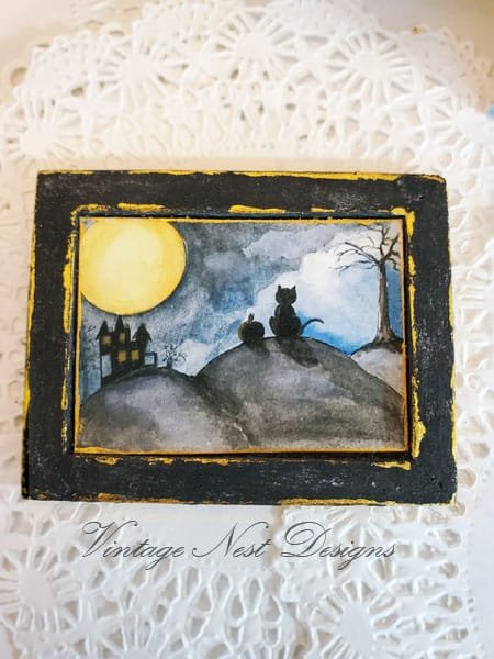 Cat & the Moon No.1:5 Dollhouse Miniature Handmade image 3