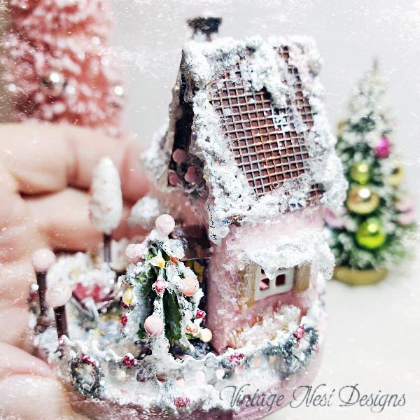 Putz Glitter Holiday House No.6 Handmade Miniature image 6