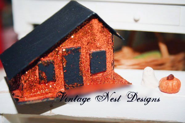 Halloween Putz House No.2 Handmade Miniature image 4