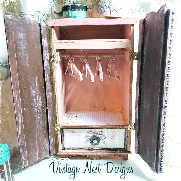 Amoire Wardrobe No.1 Dollhouse Miniature Handmade image 7