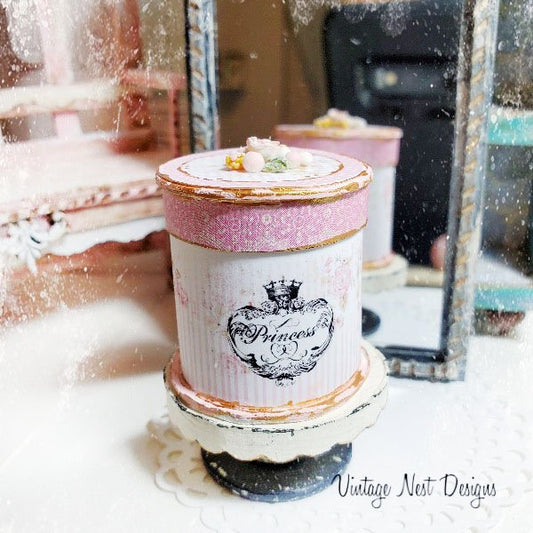 Hat Band Box No.91 Dollhouse Miniature Handmade image 0