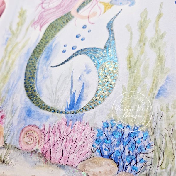 Mermaid No.4 Fine Art Original Watercolor Painting image 6