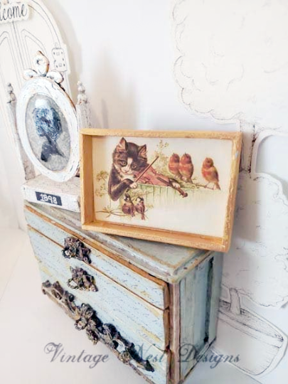 The Cat & The Fiddle No.1:1 Dollhouse Miniature Handmade image 2