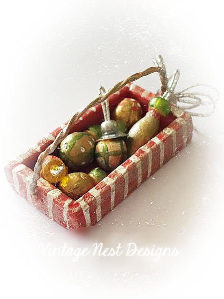 Christmas Bulbs Minis No.1 Dollhouse Miniature Handmade image 3