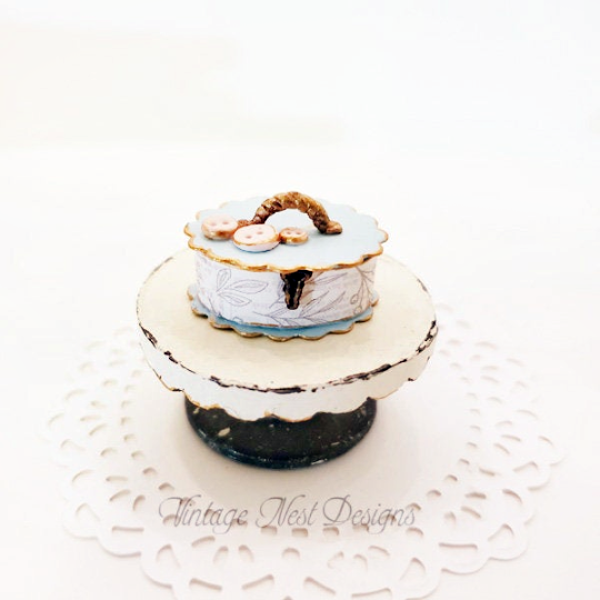 Hat Band Box No.95 Dollhouse Miniature Handmade image 3