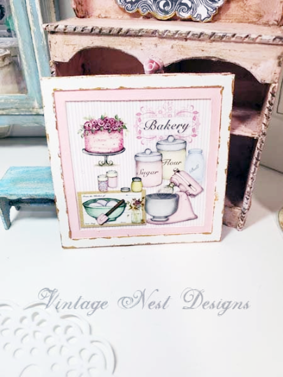 Bakery Pink Mixer No.1:4 Dollhouse Miniature Handmade image 1