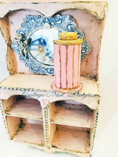 Hat Band Box No.143 Dollhouse Miniature Handmade for Dolls image 2