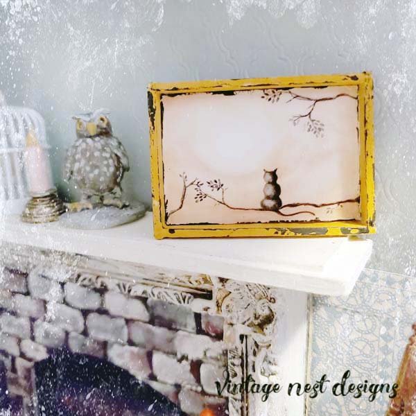 Cat & the Moon No.2:1 Dollhouse Miniature Handmade image 4