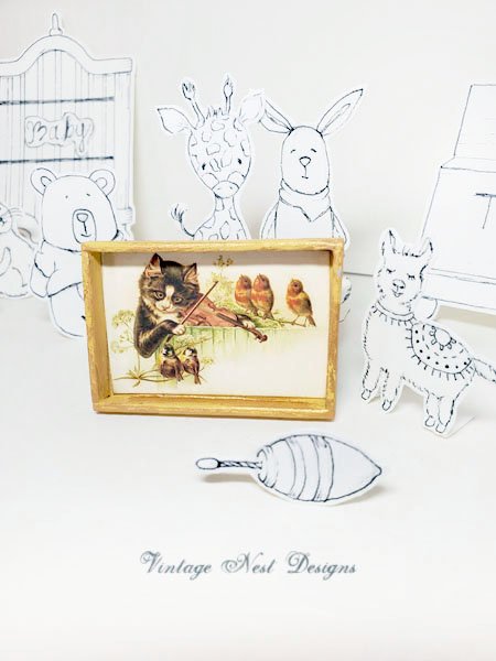 The Cat & The Fiddle No.1:1 Dollhouse Miniature Handmade image 0