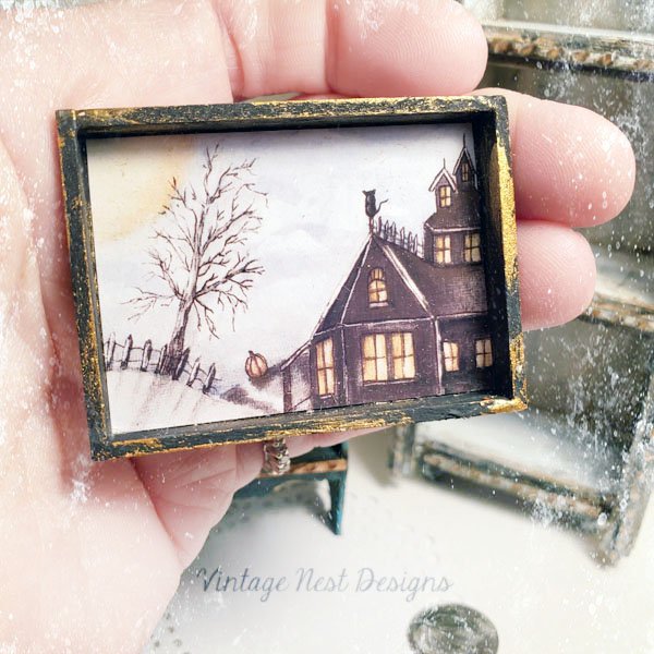 The Pumpkin & the Cat No.2:1 Dollhouse Miniature Handmade image 1
