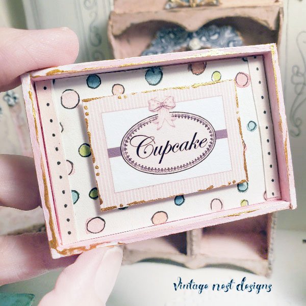 Cupcake Sign No.3 Dollhouse Miniature Handmade image 4