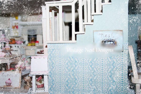 Bird Nest No.12:1 Dollhouse Miniature Handmade Wooden Framed Art image 2