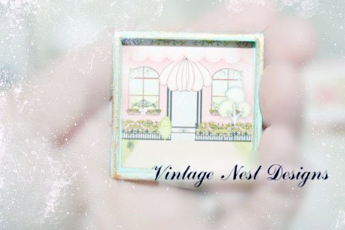 Store Front No.6:1 Dollhouse Miniature Handmade Wooden Framed Art image 1