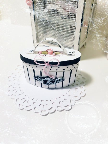 Hat Band Box No.53 Dollhouse Miniature Handmade image 1
