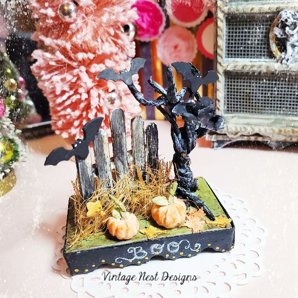 Halloween Scene No.1 Dollhouse Miniature Handmade image 1