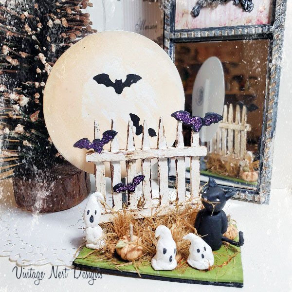 Halloween Scene No.1 Dollhouse Miniature Handmade image 0
