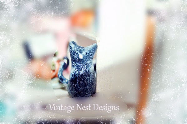 Black Cat No.1:1 Dollhouse Miniature Handmade image 0